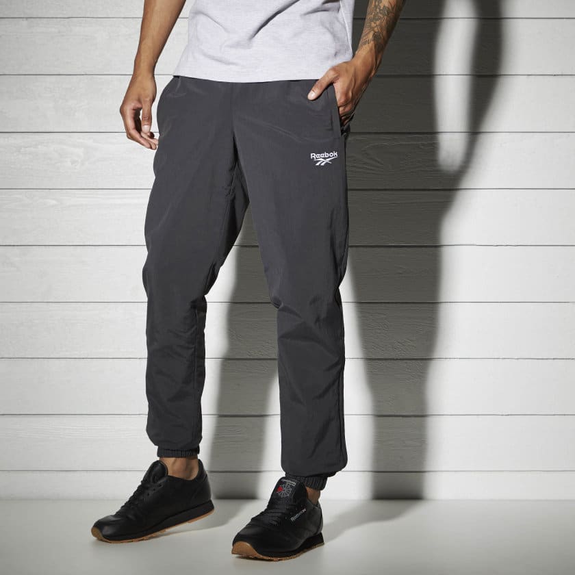 reebok nylon track pants