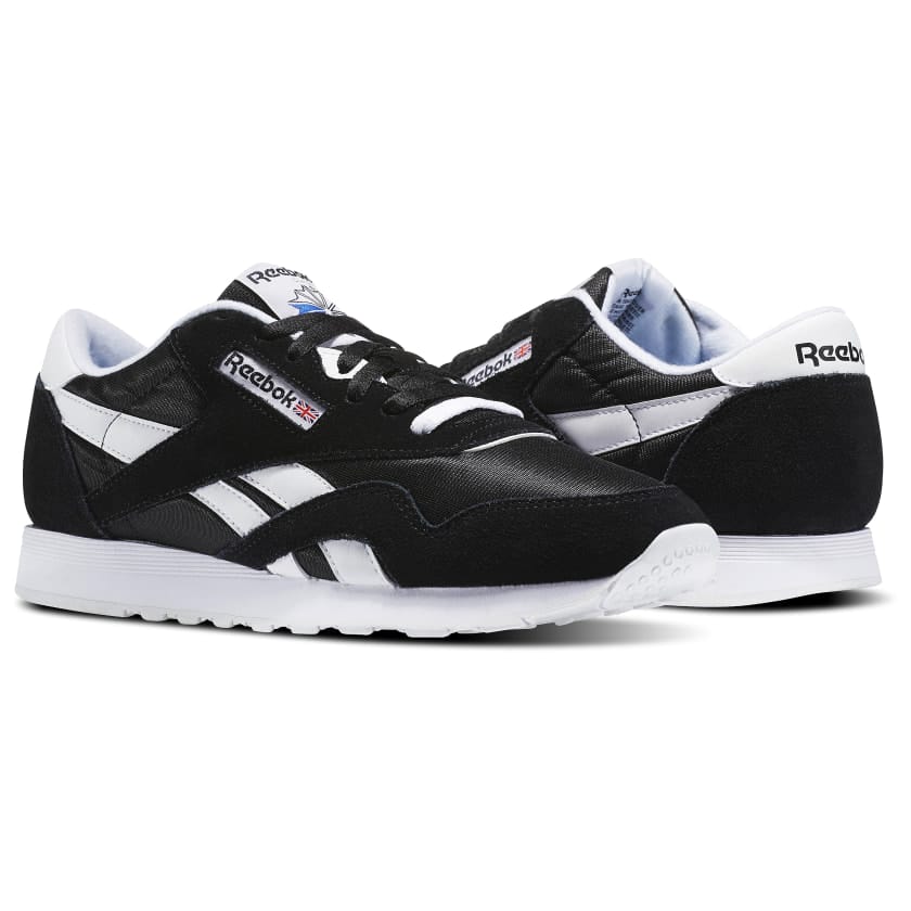 reebok black and white classic