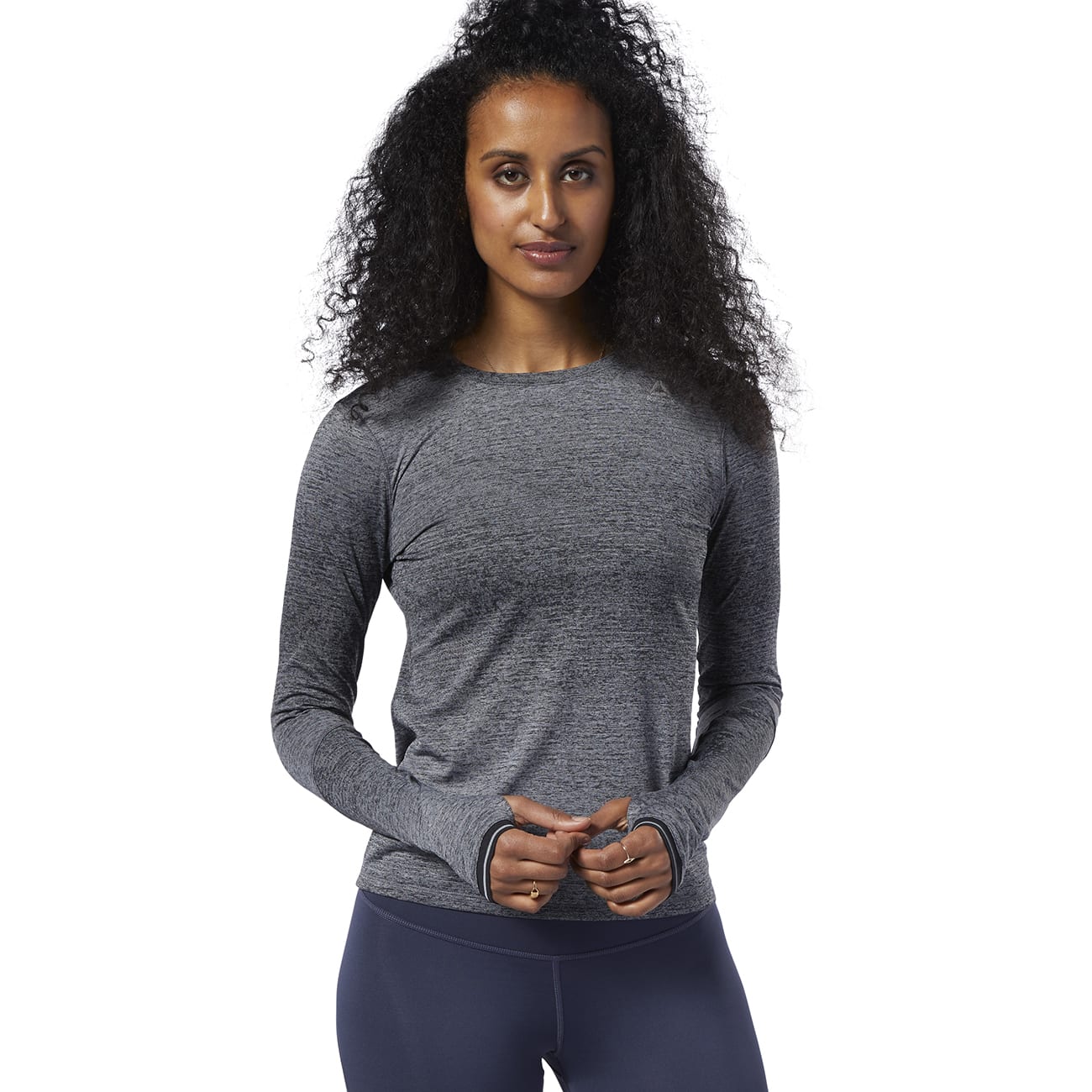 reebok women's long sleeve running shirt