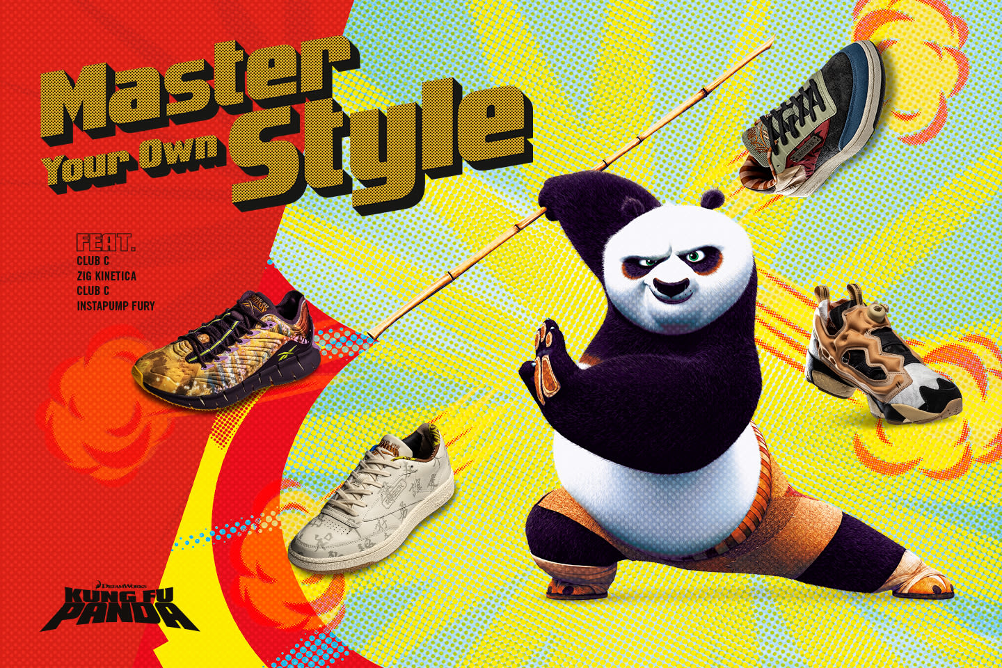 Herren Streetwear Online Shoppen Reebok Kung fu panda (2008), kung fu panda 2 (2011) and kung fu panda 3 (2016).